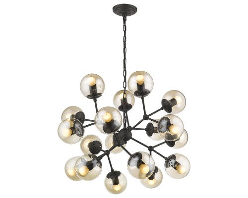 Подвесная люстра Wertmark WE236.18.023 Bolita E27 60 Вт черный, янтарный