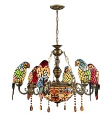 894-803-09 VELANTE Стиль Tiffany светильник подвесной, E27, 9x60W