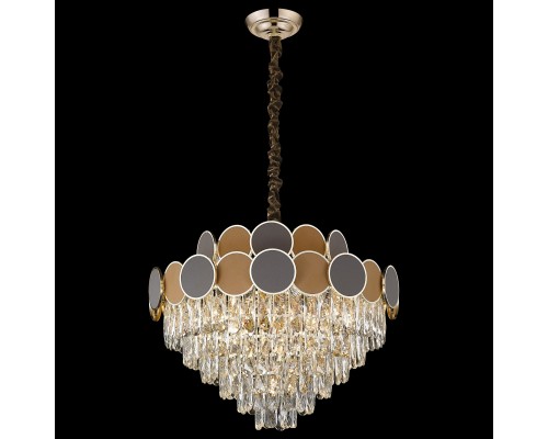 Хрустальная люстра Wertmark WE145.13.303 Oriana E14 40 Вт золото, коричневый, бежевый, прозрачный