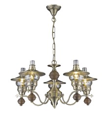 Подвесная люстра Velante 305-503-05 бронза, дуб