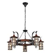 Светильник подвесной Velante 560-703-05 E27 40 Вт дуб, черный