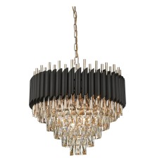 Хрустальная люстра Wertmark WE138.12.023 Cartuccia E14 40 Вт черный, белое золото