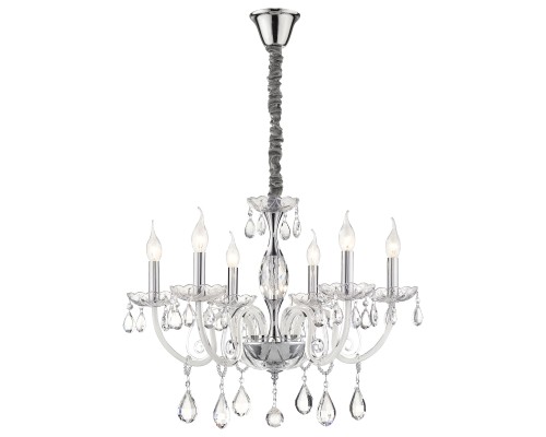 Подвесная люстра Wertmark WE171.06.103 Leonore E14 40 Вт хром, белый