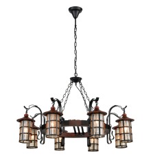 Светильник подвесной Velante 560-703-08 E27 40 Вт дуб, черный