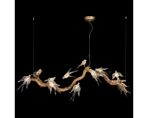 Люстра подвесная светодиодная Wertmark WE183.11.503 VIVIANA LED 11*2 Вт античная медь 3000K