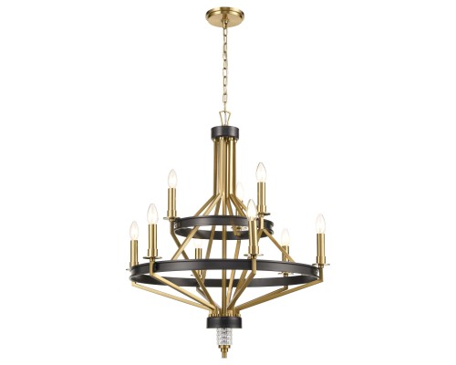 Подвесная люстра Wertmark WE246.09.503 Frida E14 40 Вт черный, латунь