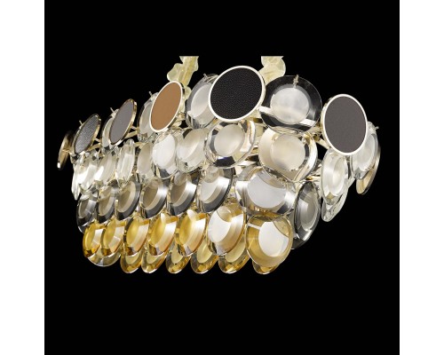 Подвесная люстра Wertmark WE141.12.303 Oriella E14 40 Вт белое золото, прозрачный, янтарный, разноцветный