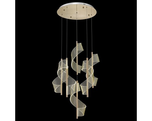 Люстра подвесная светодиодная Wertmark WE452.06.303 HILDA LED 6*14 Вт золото 3200К