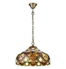 Подвесная люстра Тиффани Velante 831-806-02 бронза E27 2*60Вт