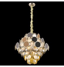 Подвесная люстра Wertmark WE141.17.303 Oriella E14 40 Вт белое золото, прозрачный, янтарный, разноцветный