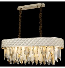 Хрустальная люстра Wertmark WE143.14.303 Ornella E14 40 Вт белое золото, прозрачный, дымчатый, янтарный