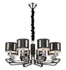 Подвесная люстра Wertmark WE393.08.023 Adelmaro E14 40 Вт черный, хром