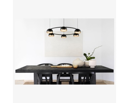 472-403-06 VELANTE Современный стиль светильник подвесной, LED, 6x12W, 3000K