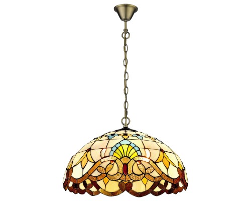 Подвесная люстра Тиффани Velante 830-806-03 бронза E27 3*60Вт