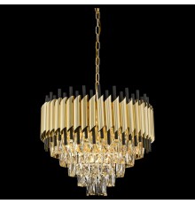 Хрустальная люстра Wertmark WE138.12.403 Cartuccia E14 40 Вт матовое золото, черный