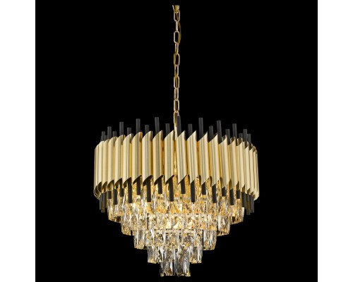 Хрустальная люстра Wertmark WE138.12.403 Cartuccia E14 40 Вт матовое золото, черный