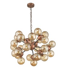 Подвесная люстра Wertmark WE233.27.503 Korn G4 LED 81 Вт черный, античная медь, шампанское