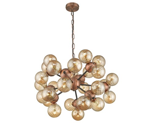 Подвесная люстра Wertmark WE233.27.503 Korn G4 LED 81 Вт черный, античная медь, шампанское