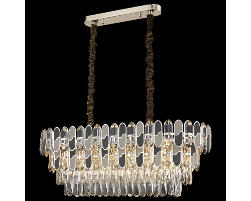 Хрустальная люстра Wertmark WE132.14.303 Cordelia E14 40 Вт золото, серый, черный, прозрачный