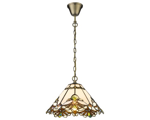 Подвесная люстра Тиффани Velante 863-806-01 бронза E27 1*40Вт