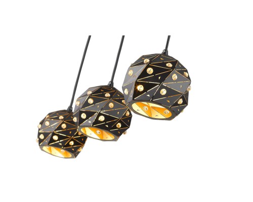 Светильник подвесной Wertmark WE263.03.026 Delfina E27 60 Вт черный, золото