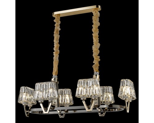 Подвесная люстра Wertmark WE152.12.323 Viola E14 40 Вт золото, черное золото, прозрачный