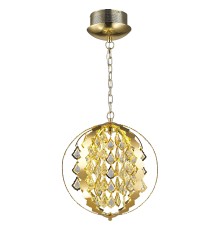 Люстра подвесная светодиодная Wertmark WE432.06.303 SELENA LED 40 Вт золото