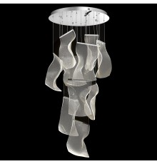 Подвесная светодиодная люстра Wertmark WE451.10.103 Hanna LED 100 Вт 3000K хром, прозрачный