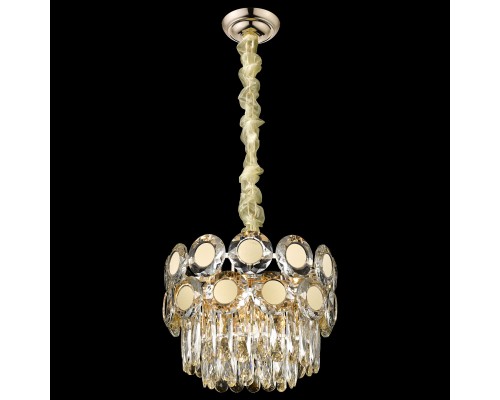 Хрустальная люстра Wertmark WE134.05.303 Claudia E14 40 Вт белое золото, прозрачный