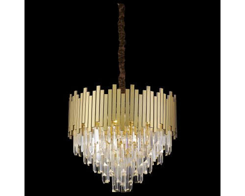 Хрустальная люстра Wertmark WE137.12.503 Calogera E14 40 Вт бронза матовая