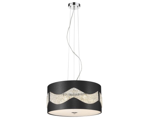 Светильник подвесной Wertmark WE394.06.023 Adriana E27 40 Вт черный, хром