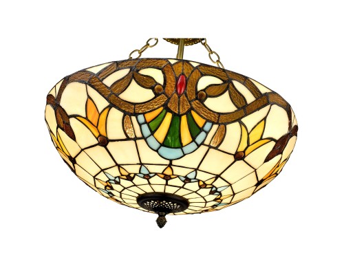 Подвесная люстра Тиффани Velante 830-807-03 бронза E27 3*60Вт