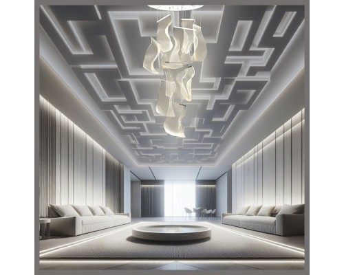 Подвесная светодиодная люстра Wertmark WE451.10.103 Hanna LED 100 Вт 3000K хром, прозрачный