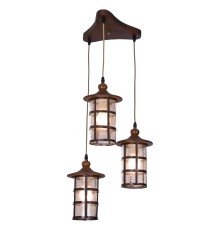 588-706-03 VELANTE Деревянный стиль светильник подвесной, E27, 3x60W