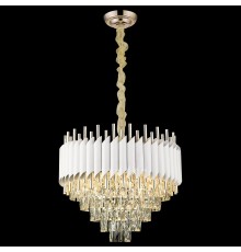 Хрустальная люстра Wertmark WE138.12.003 Cartuccia E14 40 Вт белый, белое золото
