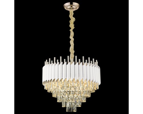 Хрустальная люстра Wertmark WE138.12.003 Cartuccia E14 40 Вт белый, белое золото