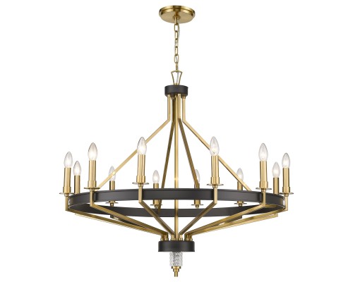Подвесная люстра Wertmark WE246.12.503 Frida латунь, черный E14 40 Вт