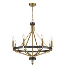 Подвесная люстра Wertmark WE246.08.503 Frida E14 40 Вт черный, латунь