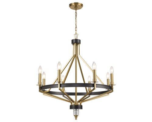 Подвесная люстра Wertmark WE246.08.503 Frida E14 40 Вт черный, латунь