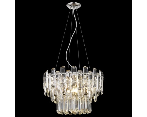 Хрустальная люстра Wertmark WE107.09.103 Lazzara E14 40 Вт никель, прозрачный