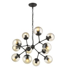 Подвесная люстра Wertmark WE236.12.023 Bolita E27 60 Вт черный, янтарный