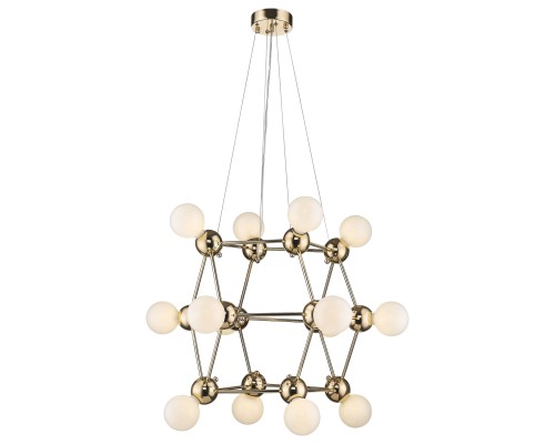 Подвесная люстра Wertmark WE234.14.303 Gitter E27 60 Вт белое золото