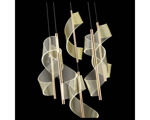 Люстра подвесная светодиодная Wertmark WE452.06.303 HILDA LED 6*14 Вт золото 3200К