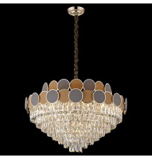Хрустальная люстра Wertmark WE145.21.303 Oriana E14 40 Вт золото, коричневый, бежевый, прозрачный