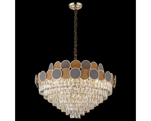 Хрустальная люстра Wertmark WE145.21.303 Oriana E14 40 Вт золото, коричневый, бежевый, прозрачный