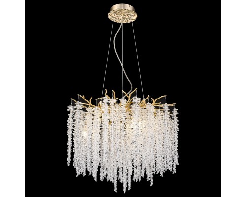 Люстра подвесная Wertmark WE185.09.303 DACIANA G9 9*40 Вт матовое золото