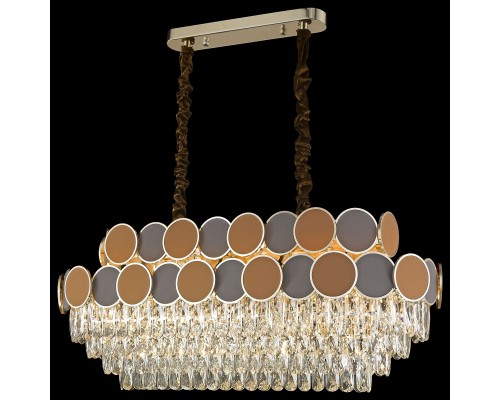 Хрустальная люстра Wertmark WE145.14.303 Oriana E14 40 Вт золото, коричневый, бежевый, прозрачный