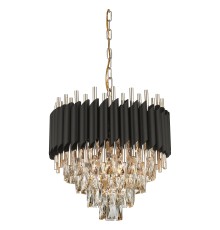 Хрустальная люстра Wertmark WE138.09.023 Cartuccia E14 40 Вт черный, белое золото