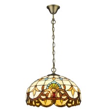 Подвесная люстра Тиффани Velante 830-806-02 бронза E27 2*60Вт