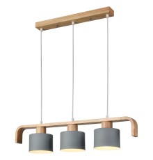 521-726-03 VELANTE Деревянный стиль светильник подвесной, E27, 3x60W